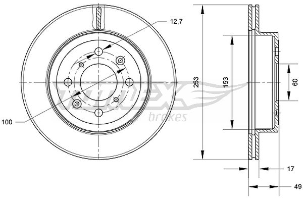 Brzdový kotúč TOMEX Brakes